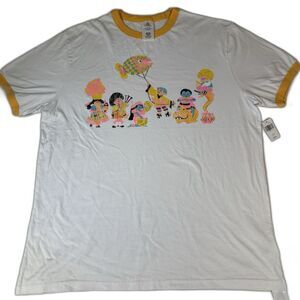 Walt Disney World 50th Anniversary Small World Ringer Shirt Limited Sz Large NEW